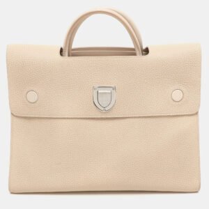 dior beige leather large diorever tote
