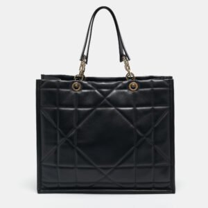 Dior Black Archicannage Leather Large Essential Tote