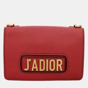 Dior Red Leather J'Adior Flap Bag