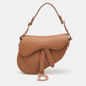 luxury-women-dior-used-handbags-p1149493-004 Dior Beige Leather Mini Saddle Bag