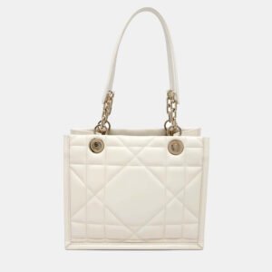 Dior Ivory Cannage Leather Archi Essential Tote Bag
