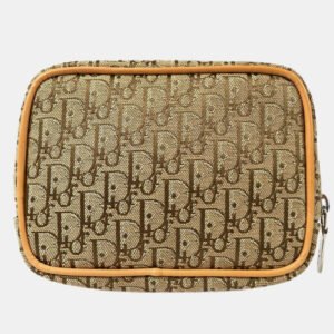 Dior Beige/Brown Canvas Trotter Mini Multi Pouch Bag