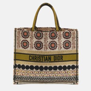 Dior Multicolor Forte Dei Marmi Embroidered Canvas Large Book Tote