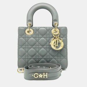 Dior Grey Leather Lady Bag Small