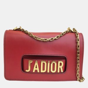 Dior Red Leather Medium J'Adior Shoulder Bag