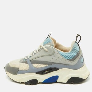 Dior Multicolor Leather and Mesh B22 Sneakers Size 39