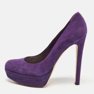 luxury-women-dior-used-shoes-p1141651-003 Dior Purple Suede Miss Dior Platform Pumps Size 38