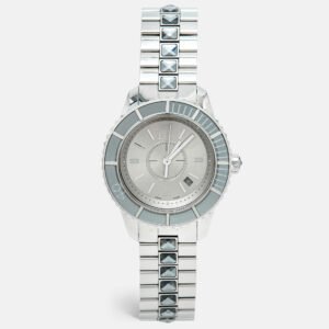 Dior Silver Dial Stainless Steel Christal CD113116M001 Women's Wristwatch 33 mm