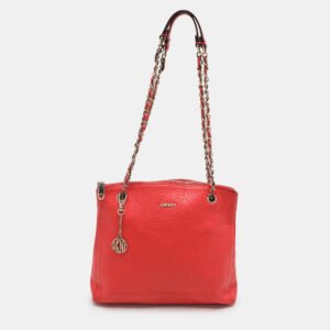 Dkny Red Leather Shoulder Bag