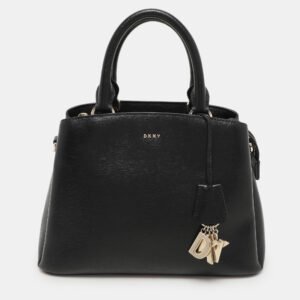 DKNY Black Textured Leather Paige Tote