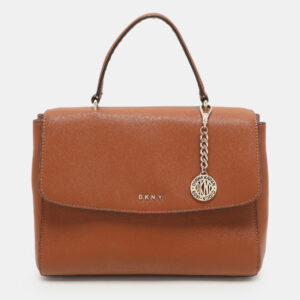 Dkny Brown Leather Top Handle Bag