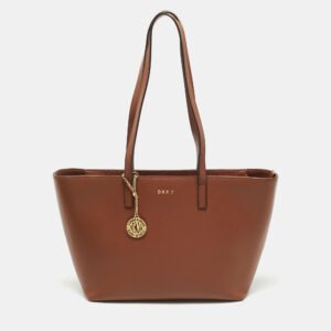 DKNY Brown Textured Leather Bryant Tote