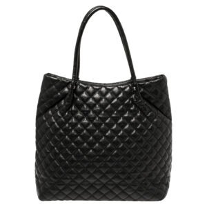 Dkny Black Quilted Leather Tote