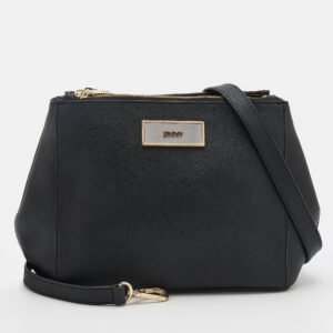 DKNY Black Leather Shoulder Bag