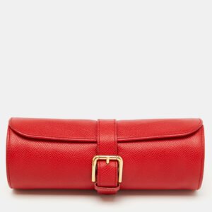 Dolce & Gabbana Red Leather Travel Watch Case