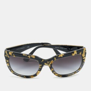 Dolce and Gabbana Black/Gold Gradient DG 4197 Square Sunglasses