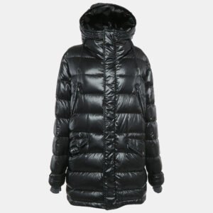 Dolce & Gabbana Black Nylon Zip-Up Quilted Down Jacket L