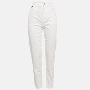 Dolce & Gabbana White Denim High-Waist Jeans M Waist 26"