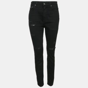 Dolce & Gabbana Black Ripped Denim Skinny Jeans M Waist 29"