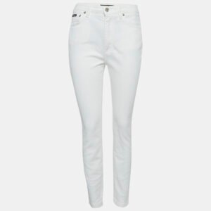 Dolce & Gabbana White Denim Audrey Jeans M Waist 28"