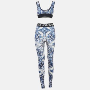 Dolce & Gabbana Blue Majolica Print Jersey Tracksuit S