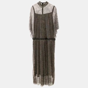 Dolce & Gabbana Black Rhinestone Embellished Oversized Maxi Dress XL