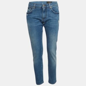 Dolce & Gabbana Blue Distressed Denim Jeans M Waist 30"