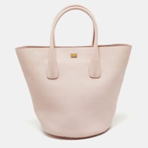Dolce & Gabbana Pink Leather Miss Alma Bucket Tote