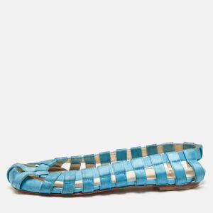 Dolce & Gabbana Blue Satin Ballet Flats Size 40