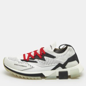 Dolce & Gabbana Black Knit Fabric Sorrento Sneakers Size 40