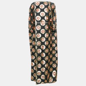 Dsquared2 Black Lurex Blend Jacquard Long Coat M