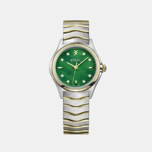 Ebel Green Stainless Steel Wave 1216440 Quartz Women's Wristwatch 30 mm