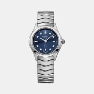Ebel Blue Stainless Steel Wave 1216315 Quartz Women's Wristwatch 30mm