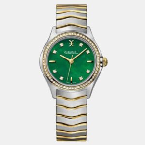 Ebel Green Stainless Steel Wave 1216516 Quartz Women's Wristwatch 30 mm