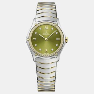 Ebel Green Stainless Steel Sport Classic 1216447A Quartz Women's Wristwatch 29 mm