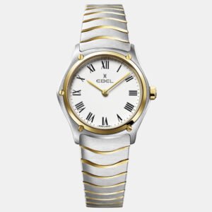 Ebel White Stainless Steel Sport Wave 1216387A Quartz Women's Wristwatch 29 mm