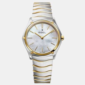 Ebel White Stainless Steel Classic Sport 1216510A Quartz Women's Wristwatch 33 mm