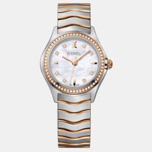 Ebel White Stainless Steel Wave 1216325 Quartz Women's Wristwatch 30 mm