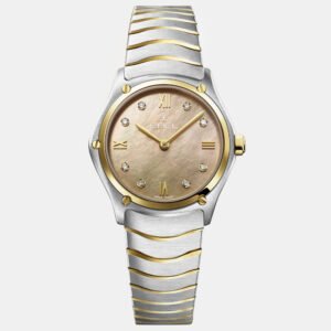 Ebel Beige Stainless Steel Sport Classic 1216488A Quartz Women's Wristwatch 30mm