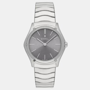 Ebel Silver Stainless Steel Sport Classic 1216524A Quartz Women's Wristwatch 33 mm