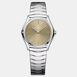 Ebel Cream Stainless Steel Sport Classic 1216507A Quartz Women's Wristwatch 33 mm