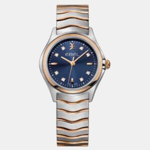 Ebel Blue Stainless Steel Wave 1216379 Quartz Women's Wristwatch 30 mm