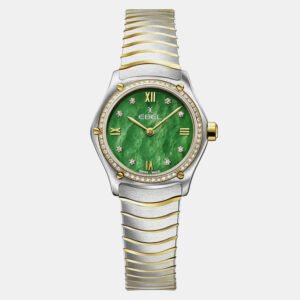 luxury-women-ebel-used-watches-p1152848-001 Ebel Green Stainless Steel Sport Classic 1216555 Quartz Women's Wristwatch 24mm