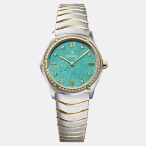 Ebel Turquoise Stainless Steel Sport Classic 1216599 Quartz Women's Wristwatch 30 mm
