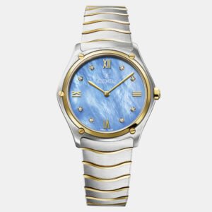 luxury-women-ebel-used-watches-p1152863-002 Ebel Blue Stainless Steel Sport Classic 1216603 Quartz Women's Wristwatch 33 mm