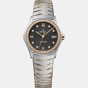Ebel Black Stainless Steel Sport Classic 1216529 Quartz Women's Wristwatch 29mm