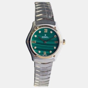 Ebel Green Stainless Steel Sport Classic 1216609 Quartz Women's Wristwatch 29 mm