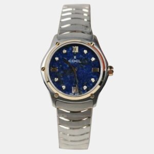 Ebel Blue Stainless Steel Sport Classic Limited Edition 1216610 Quartz Women's Wristwatch 29 mm