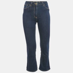 Elisabetta Franchi Blue Denim Flared Jeans S Waist 26"