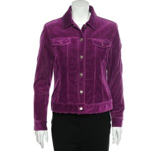 Emilio Pucci Purple Corduroy Button Front Jacket M